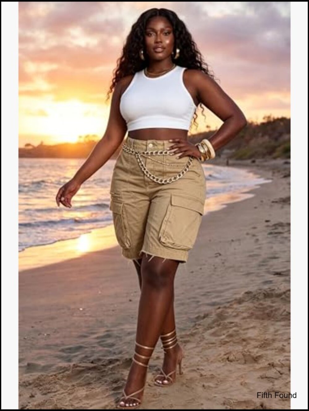 Denim Shorts Women High Waisted Stretchy Cargo Jean Bermuda Raw Hem Baggy Jorts - Picture 3 of 7